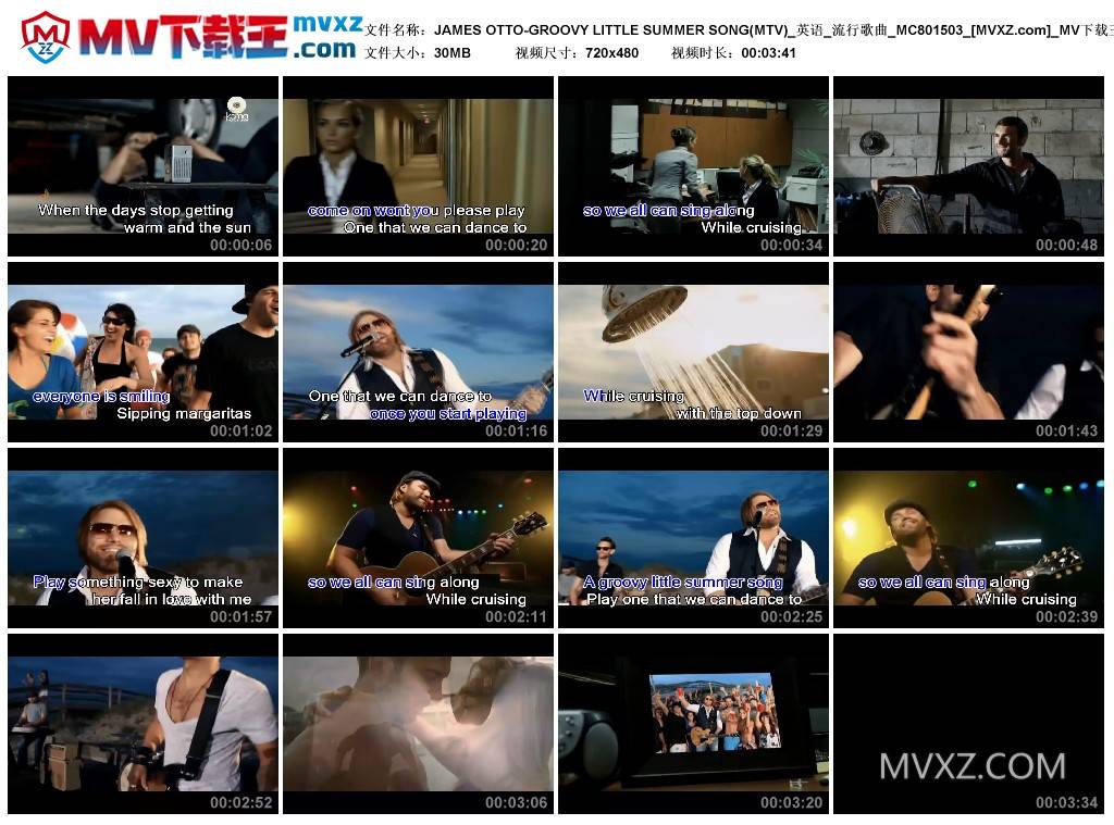 JAMES OTTO-GROOVY LITTLE SUMMER SONG(MTV)_英语_流行歌曲_MC801503